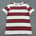 Remi Relief Striped Pocket T-Shirt Mens M Japan Faded Distressed Faux Vintage