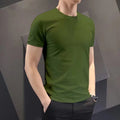 Simple and Trendy Men's Bottoming Pullover Round Neck Short sleeved Tees