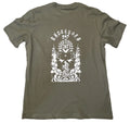 Endeavors247 Grapevines Floral w. Birds Tattoo Style Art Military Green T Shirt