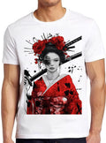 Japanese Geisha Samurai Girl Manga Retro Gamer Cult Meme Gift Tee T Shirt 2414