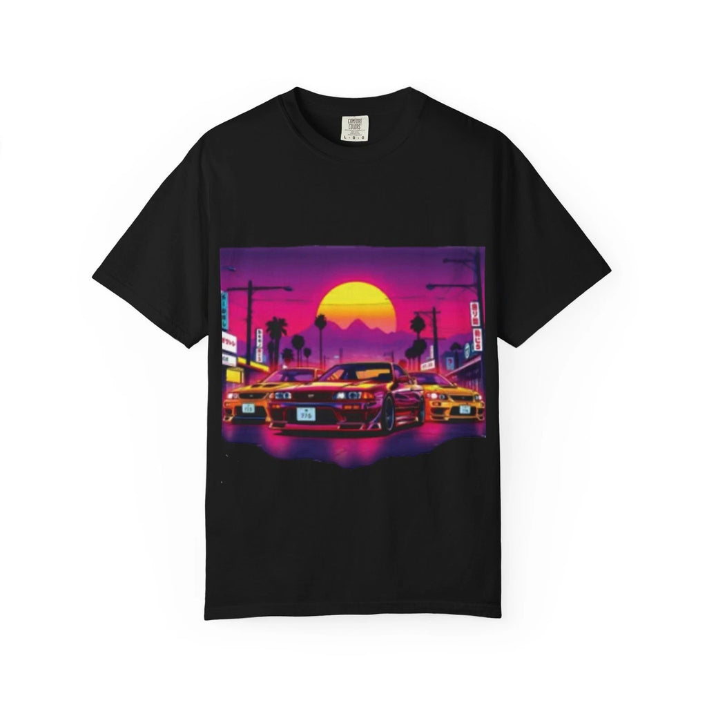 Retro Sunset Street Racing Shirt | Asian Car Vaporwave Scene