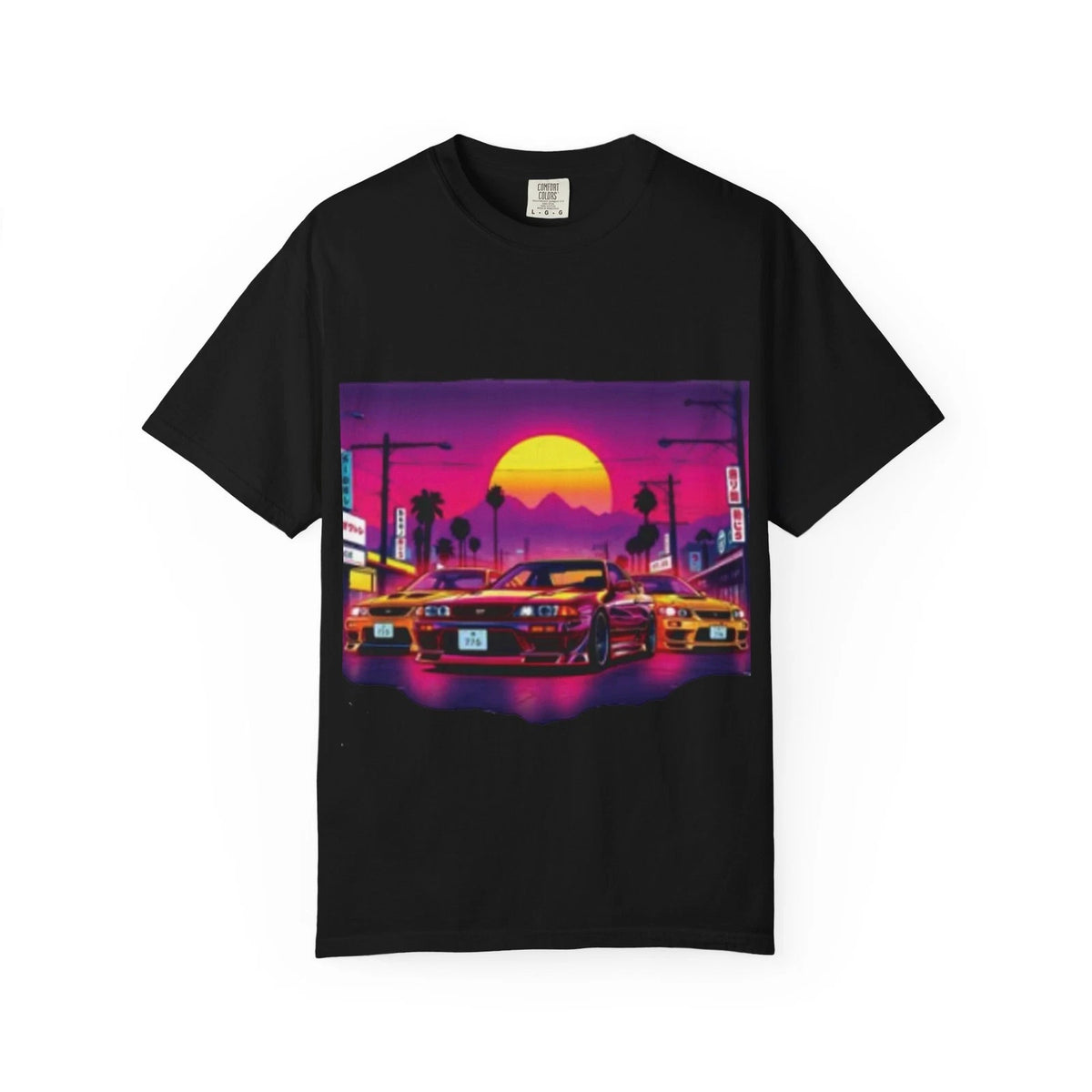 Retro Sunset Street Racing Shirt | Asian Car Vaporwave Scene
