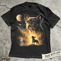 French Bulldog Howling To The Moon  Vintage Graphic Dog Lover T-Shirt S-4XL