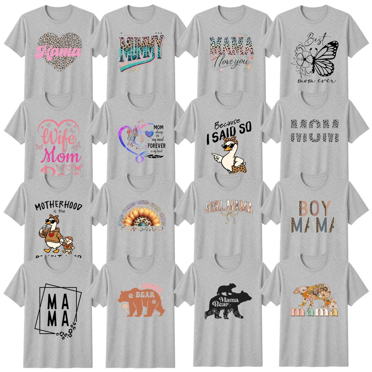 Boho Family Wildlife T-Shirt Mama Bear Relationships Family Gift