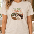 Do Not Disturb T-Shirt: Cozy Sleeping Raccoon Graphic