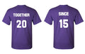 Custom Couple Shirts Set Personalized Anniversary Matching Year Unisex Tees