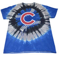 MLB Chicago Cubs Team Logo Baseball Graffiti Tie Dye T-Shirt Size Large