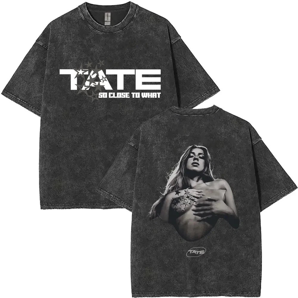 Tate McRae T-Shirts Graphic Print Unisex Cotton So Close To What Tops And Tees