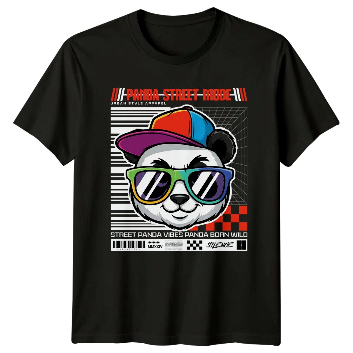 Panda Street Mode Urban Style T-Shirt Streetwear Panda Gift For Him And Her