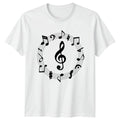 Treble Clef Music Notes Mens T-Shirt Ladies Tee Graphic Unisex Top