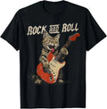 Rock and Roll Guitar Cat Vintage ROCK Guitarist Cat T-Shirt
