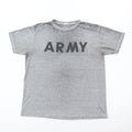 Paper Thin Burn Out Army T-Shirt Men's Medium Gray Buttery Soft Grunge Military