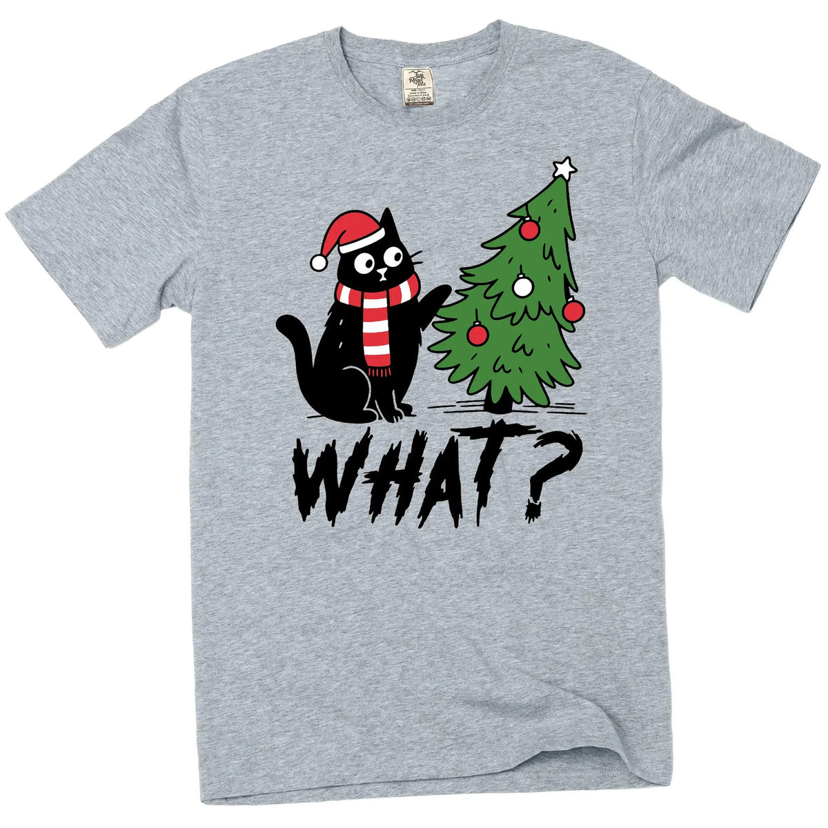 Funny Christmas Cat T-shirt Christmas Tree humorous pet holiday tee shirt
