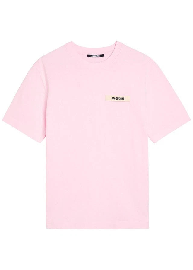 Jacquemus Crew Neck T-Shirt Pink Le Gros Grain Classic RRP £150 TSM00133AJ00226