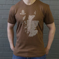 Scottish Whisky Typography Map T-Shirt
