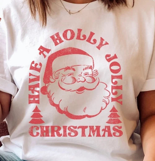 Retro Santa Tee, Santa Tee, Vintage Graphic Tee, Merry Christmas Shirt, Gift Tee