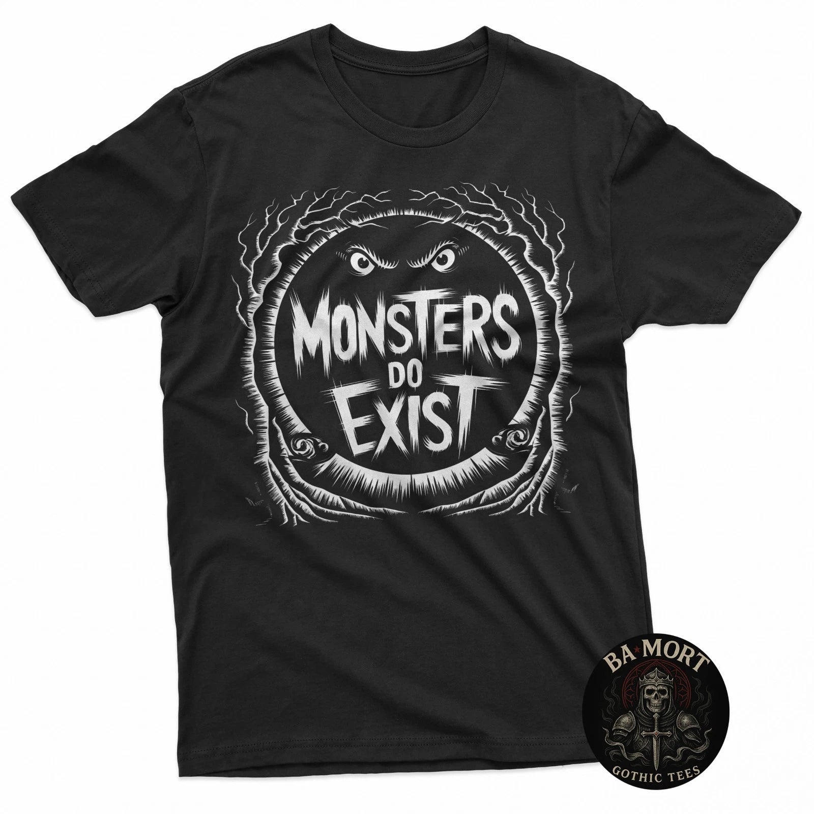 Monsters Do Exist T-Shirt Men Women Gym Gothic Scary Horror Tees