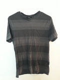 Marc ANTHONY shirt M grey stripe Dark Academia Office Career Old Money Golf Bin6