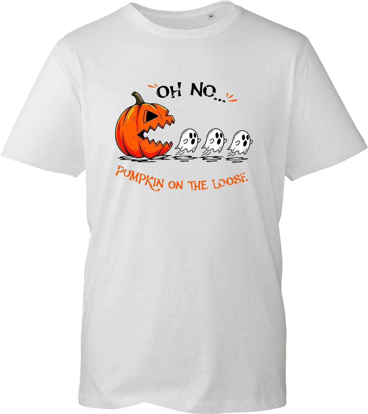 Pumpkin Patch Ghost Halloween T Shirt, Funny Festival Oh No Joke Kids Adults Top