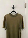 90s faded distressed olive green tshirt made in France large