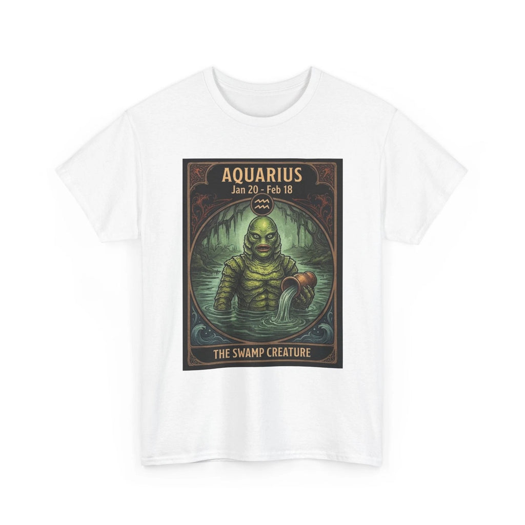 Aquarius The Swamp Creature T-Shirt | Halloween Zodiac Monster Poster