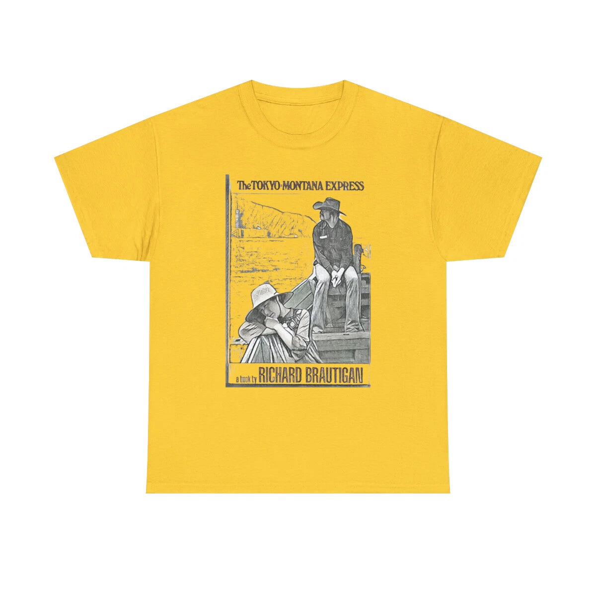Richard Brautigan Tokyo Montana Express Graphic Art Unisex Heavy Cotton T-Shirt