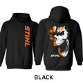 Retro Stihl Skull Hoodie, Fleece Lined Tactical, Classic