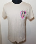 Fresh Laundry Mens Medium T Shirt Saints Club Good Vibes Tan Retro Street NWOT