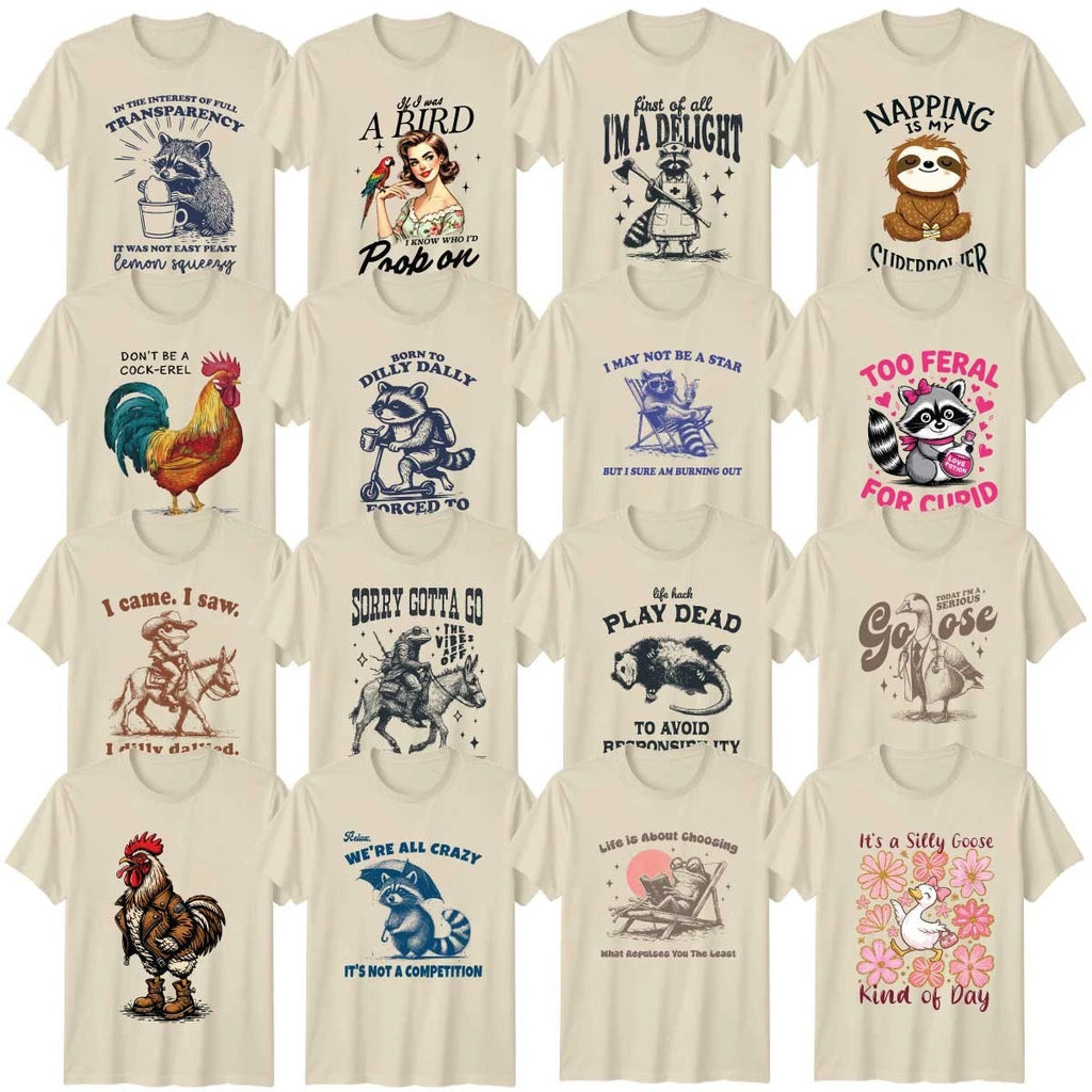 Funny Animal Lover Sarcastic Humour Adult T-Shirt Sarcasm Birthday Gift