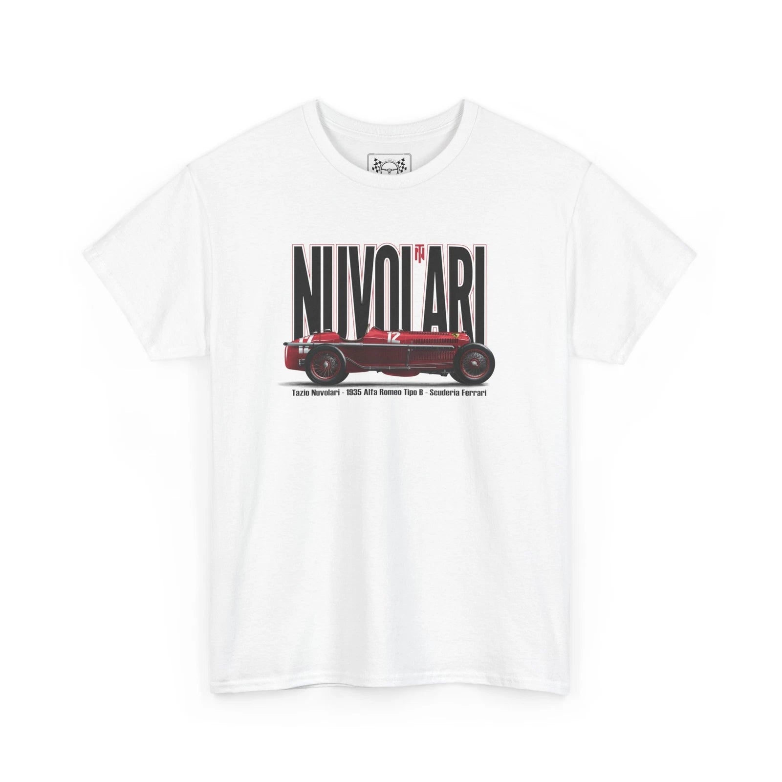 Tazio Nuvolari Race Car T-Shirt - Nurburgring Racing Design Tee - Alfa Fans Gift