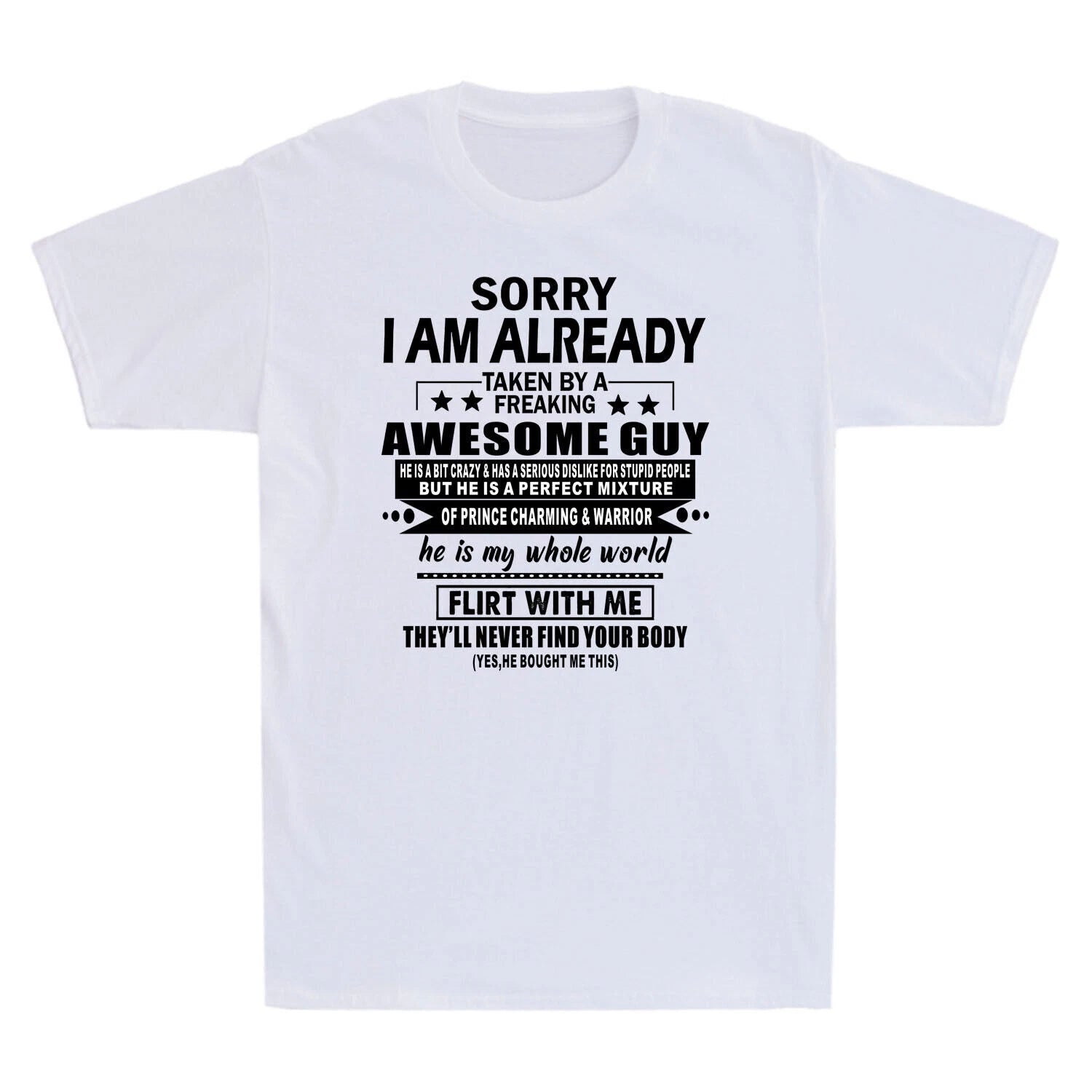 Sorry I Am Already Taken By A Freaking Awesome Guy Husband Retro Men's T-Shirt