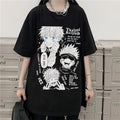 THALASI Jujutsu Kaisen Japanese Anime Oversized T Shirts for Women - Round Neck
