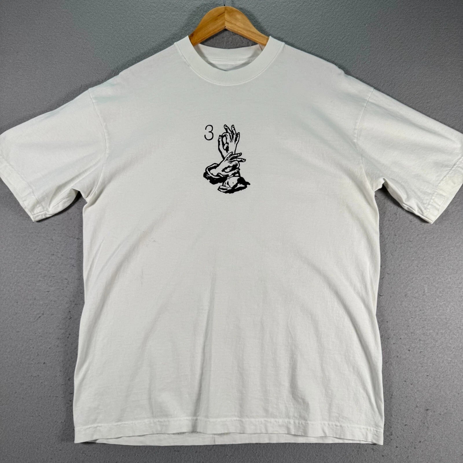 Collect And Select Steph Curry 3 God T-Shirt Mens Large White Graphic Streetwear