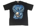 Y2K Michael Shirt Mens XL Black Blue Dragon Skull Fantasy Graphic Tee Vintage