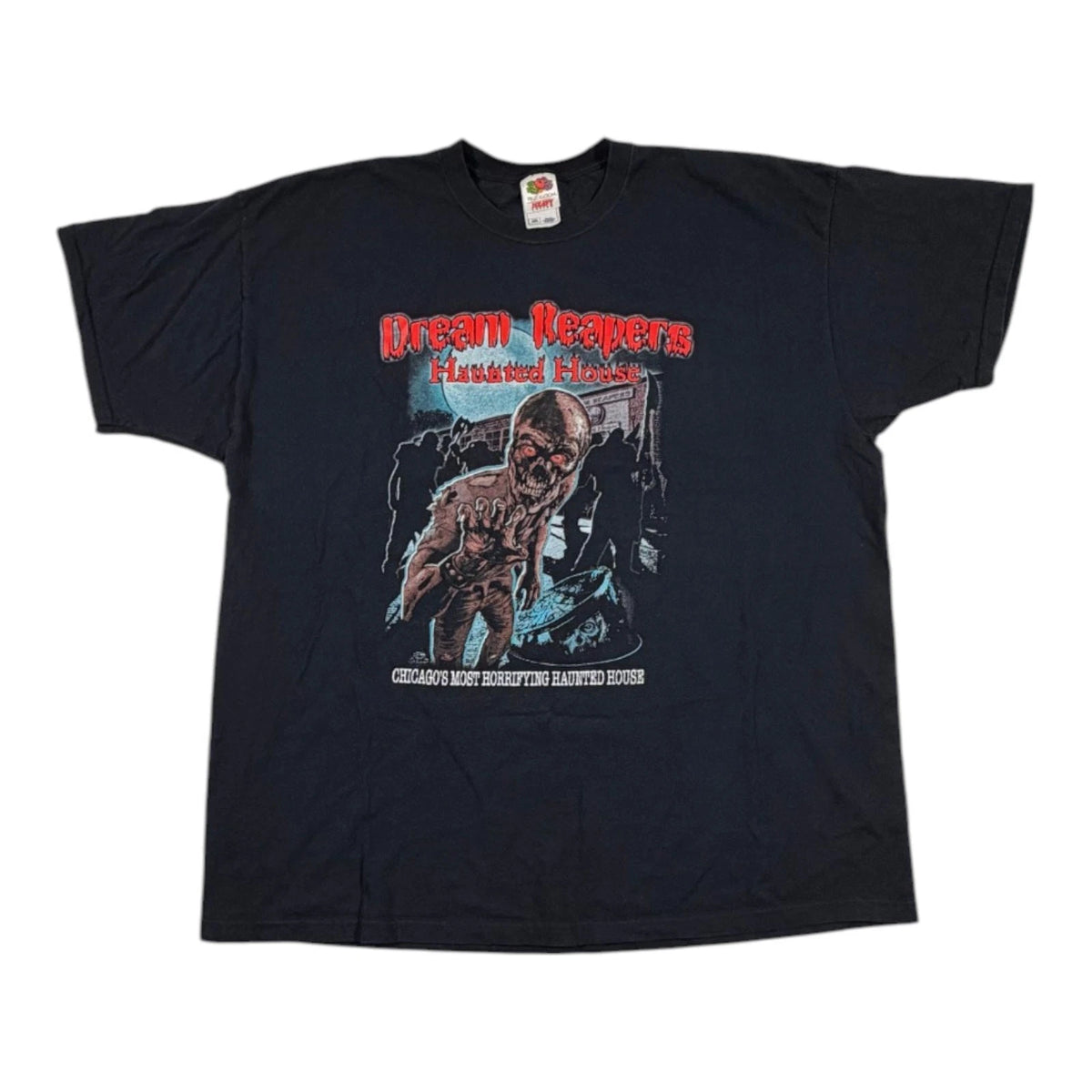 Vintage Dream Reapers Haunted House Chicago T Shirt 2XL Black Horror Zombie Tee