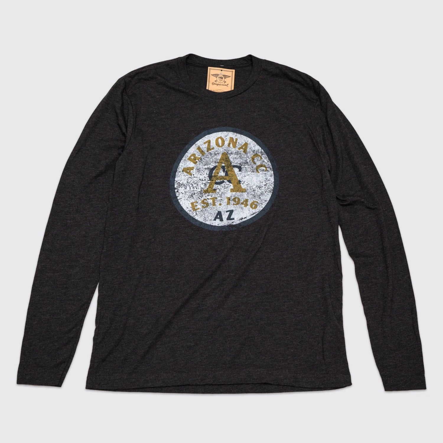 Arizona Country Club Long Sleeve T-Shirt Size S Charcoal Gray Blend