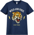 Tiger T-Shirt Roaring Big Cat Animal Lover Gift Wildlife Nature Graphic Tee