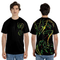 Rayquaza Pkm T-Shirt Abstract Tribal Art Style Graphic Tee Black Men’s S-5XL