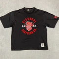 Old Skool Y2K Urban Wear Mens XL Black Graphic T-Shirt Streetwear LA NY Red Logo