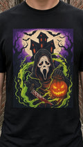 Ghostface Halloween Horror T Shirt Scream Ghost Face Spooky Scary Movie Tee