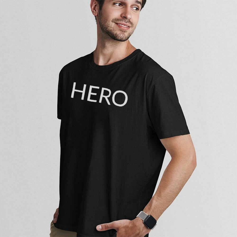 HERO UnisexTshirt-Simple Minimal Printed One Liner