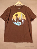 Vintage Sonoma Goods For Life Mens XL Brown T Shirt Desert Cactus Graphic Casual