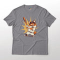 Shiba Inu Playing Baseball Cute Animal Sports Art Graphic T-Shirt