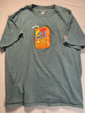 Champion Men’s XL Graphic T-Shirt Steel Blue Teal Creative Juice Print