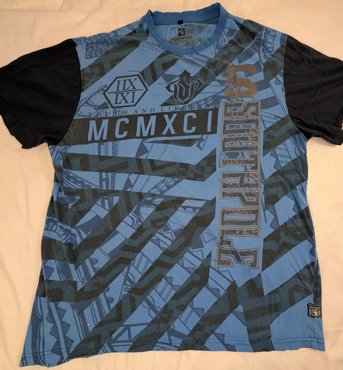 Vintage 1991 South Pole Authentic Collection Street Wear Shirt Size XL