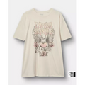 Lynyrd Skynyrd Oversized Graphic Jersey Tee Crew Neck Cotton Blend Free Bird