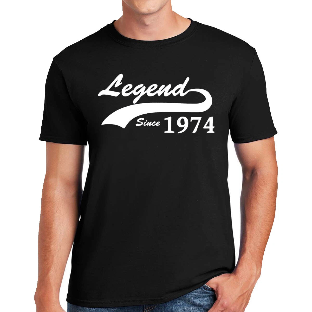 Legend Since 1974 T-Shirt Mens Funny Joke Birthday Gift Him Dad Novelty Top Tee