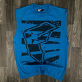 Famous Stars & Straps Blue Sleeveless Graphic Print Logo Tee Men's M
