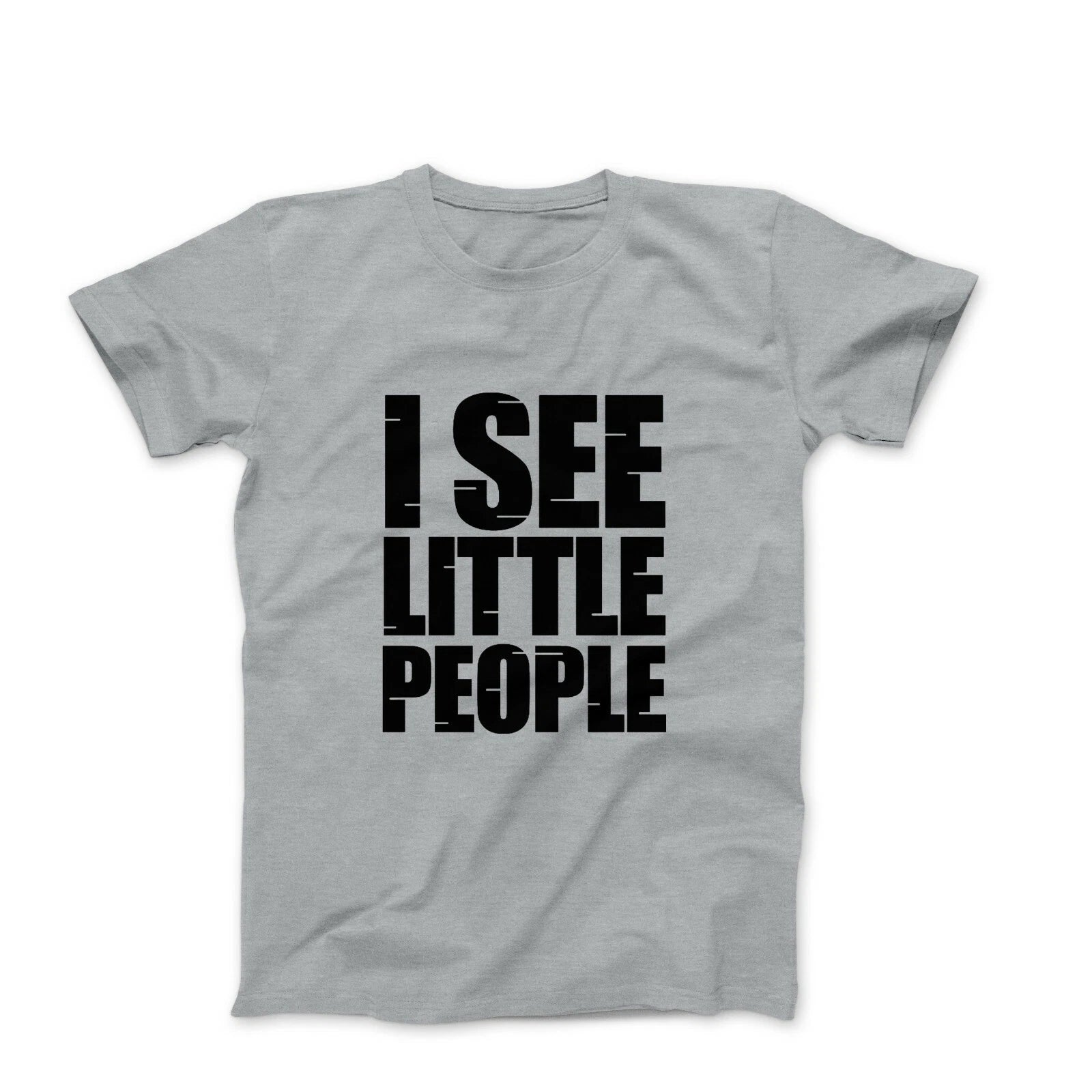 I see little people mens workout gray gym graphic tee shirts with sayings