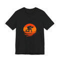 Sunset Silhouette Runner Tee, Casual Wear, Fitness Gift, Outdoor Activity Shirt,